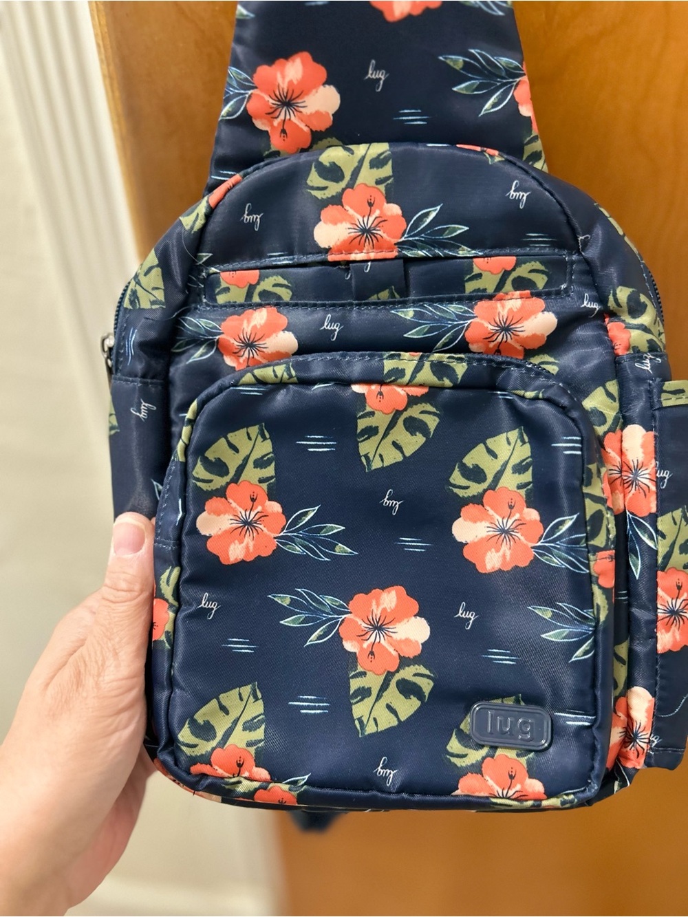 Lug Archer Floral Sling Backpack - Casual Crossbody Bag - Picture 2 of 11